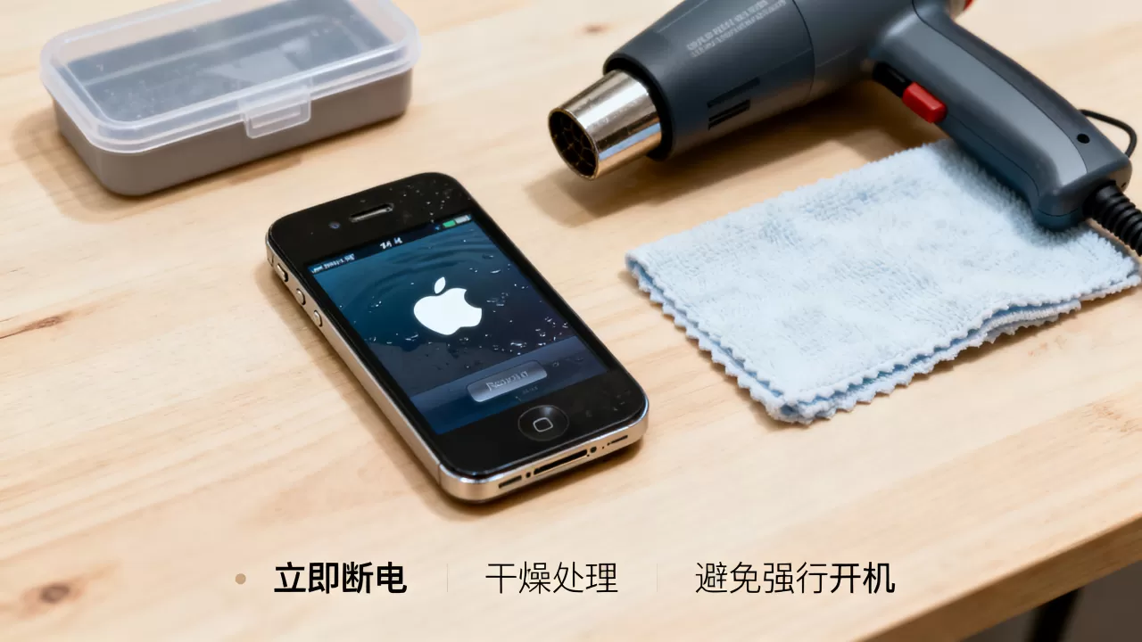 iphone4进水白苹果怎么办，iphone4进水白苹果