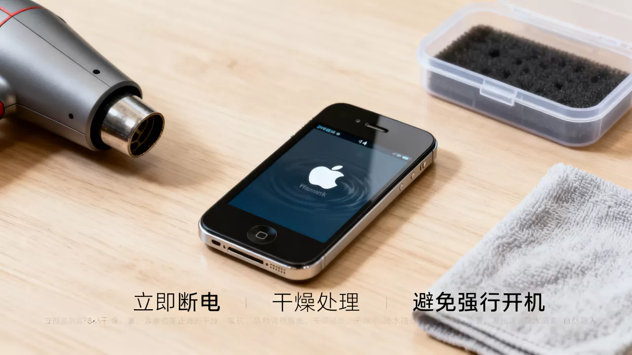 iphone4进水白苹果怎么办，iphone4进水白苹果