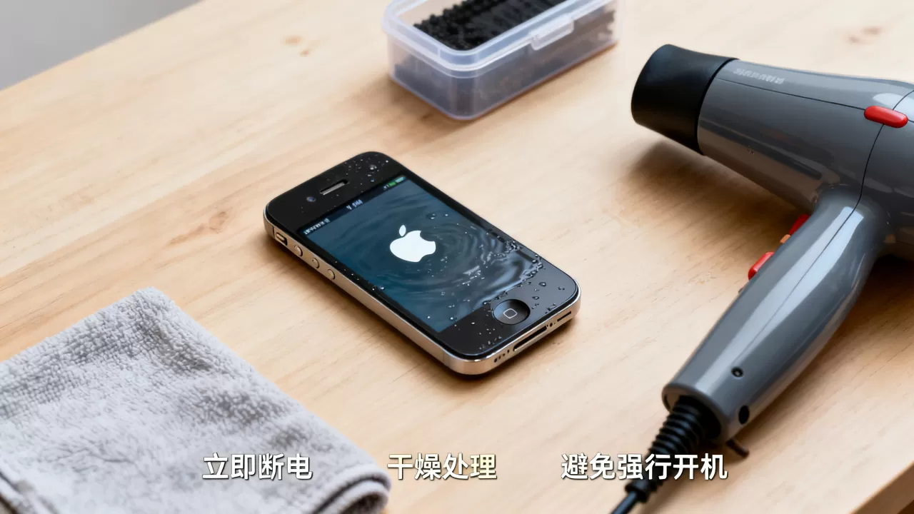 iphone4进水白苹果怎么办，iphone4进水白苹果