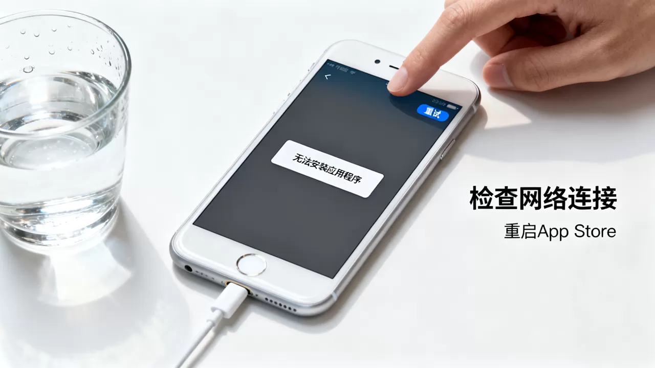 iPhone无法安装应用程序怎么办，iPhone应用商店下载失败解决方法