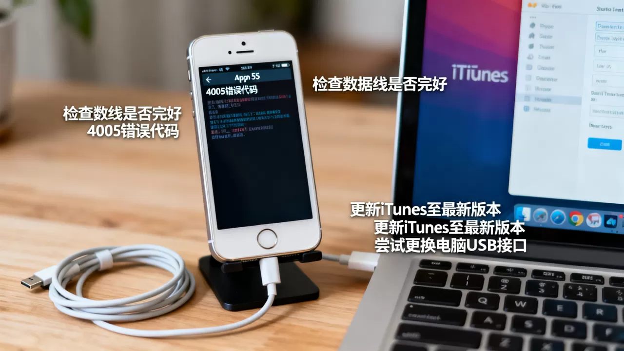 苹果5s刷机4005怎么解决？苹果5s刷机4005错误代码