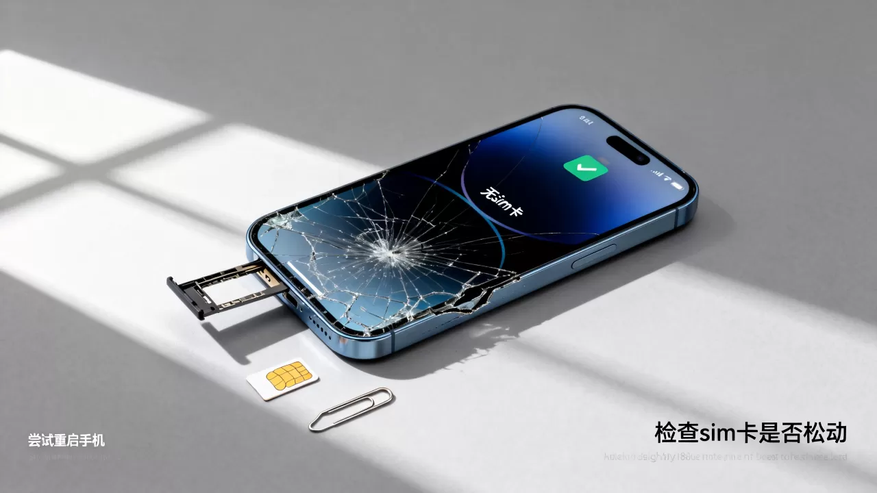 iphone摔了下无sim卡，iphone摔了没信号怎么恢复