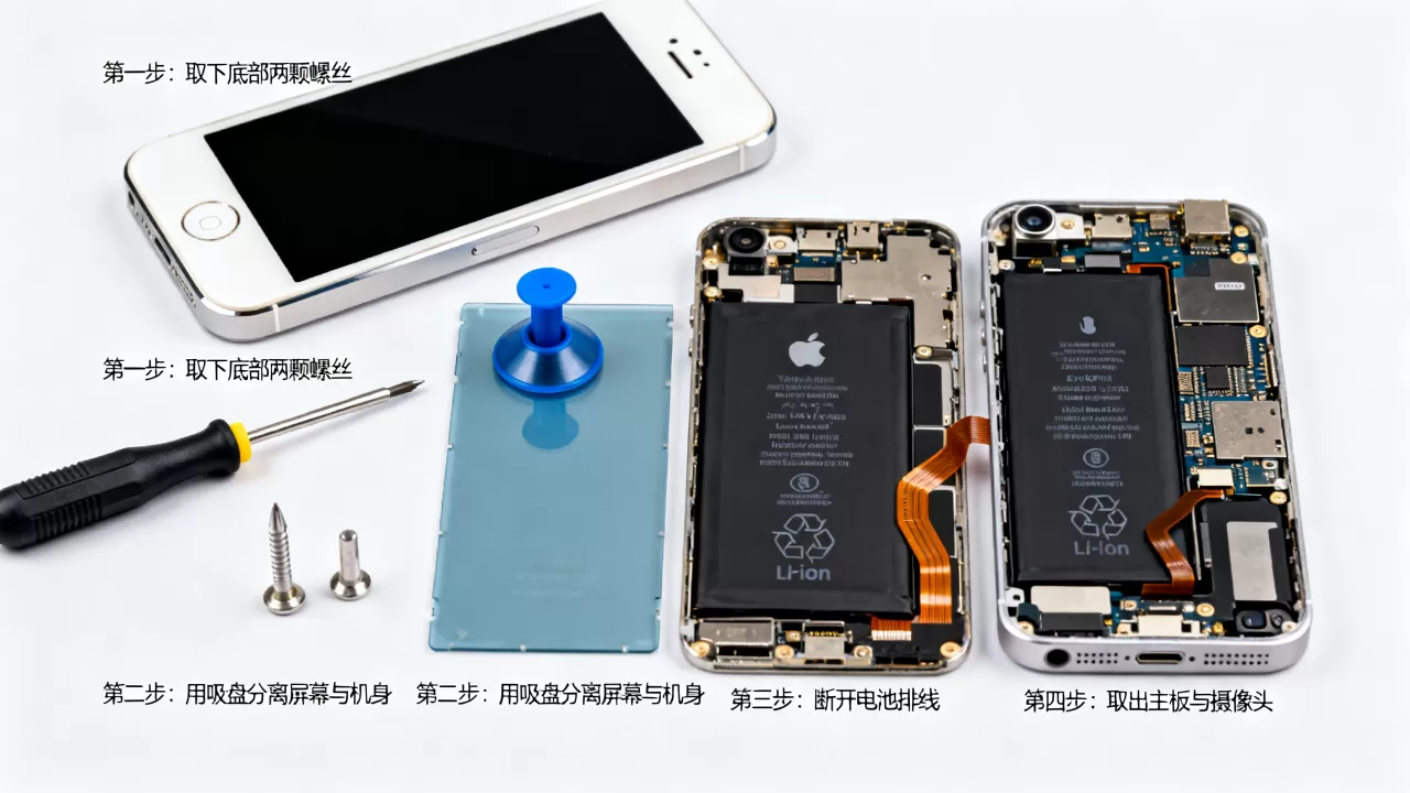 iphone5s 拆机视频，iphone5s 拆机教程