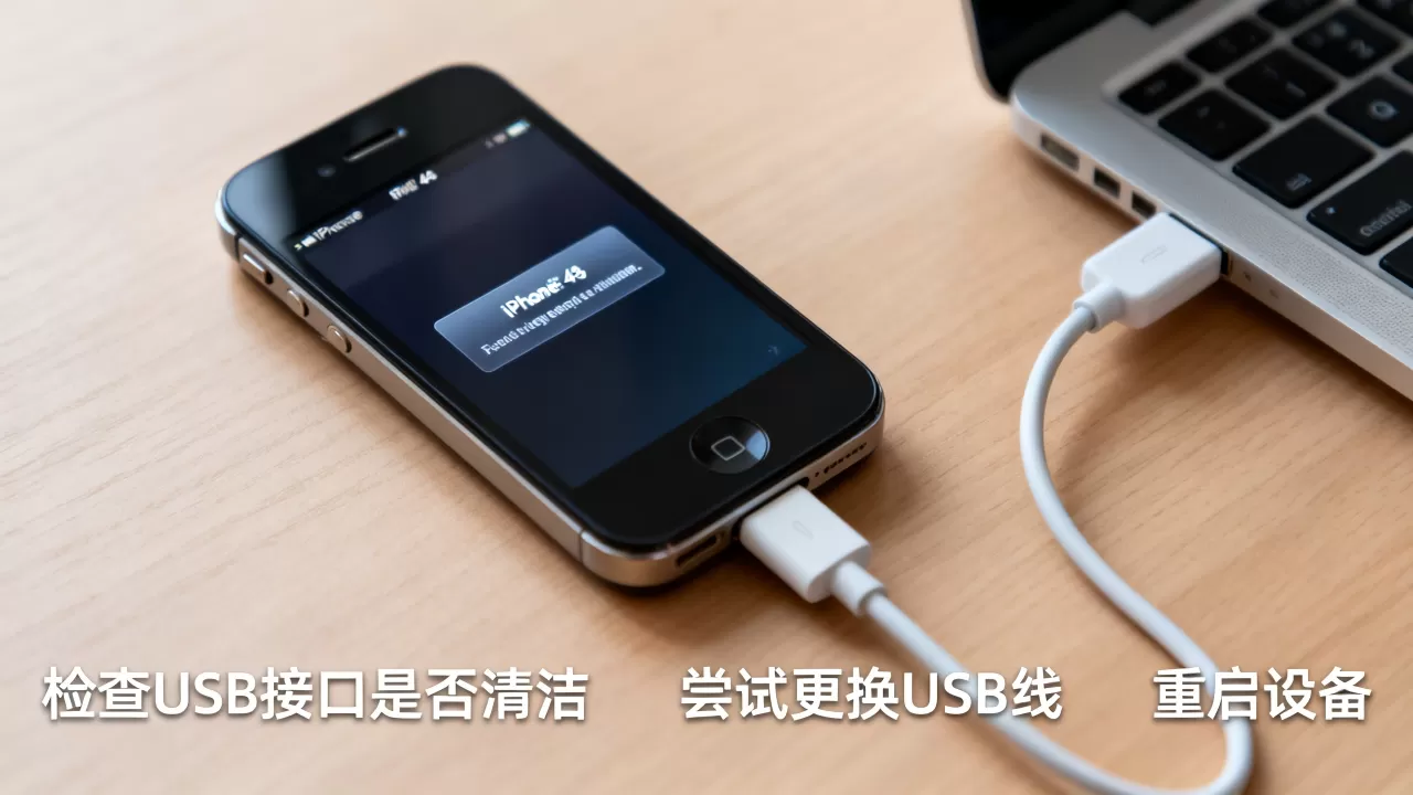 iphone4s usb连接不上怎么办，iphone4s usb连接
