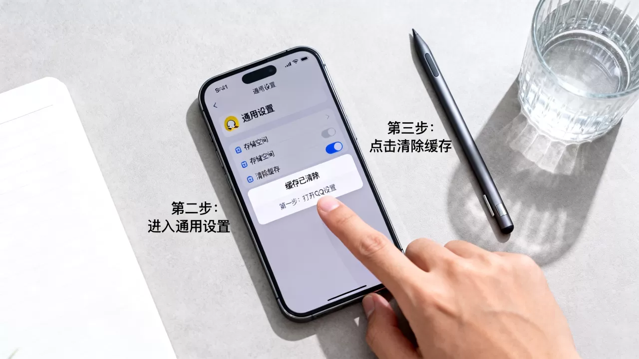 iphone怎么清除qq缓存，iphone清理qq缓存