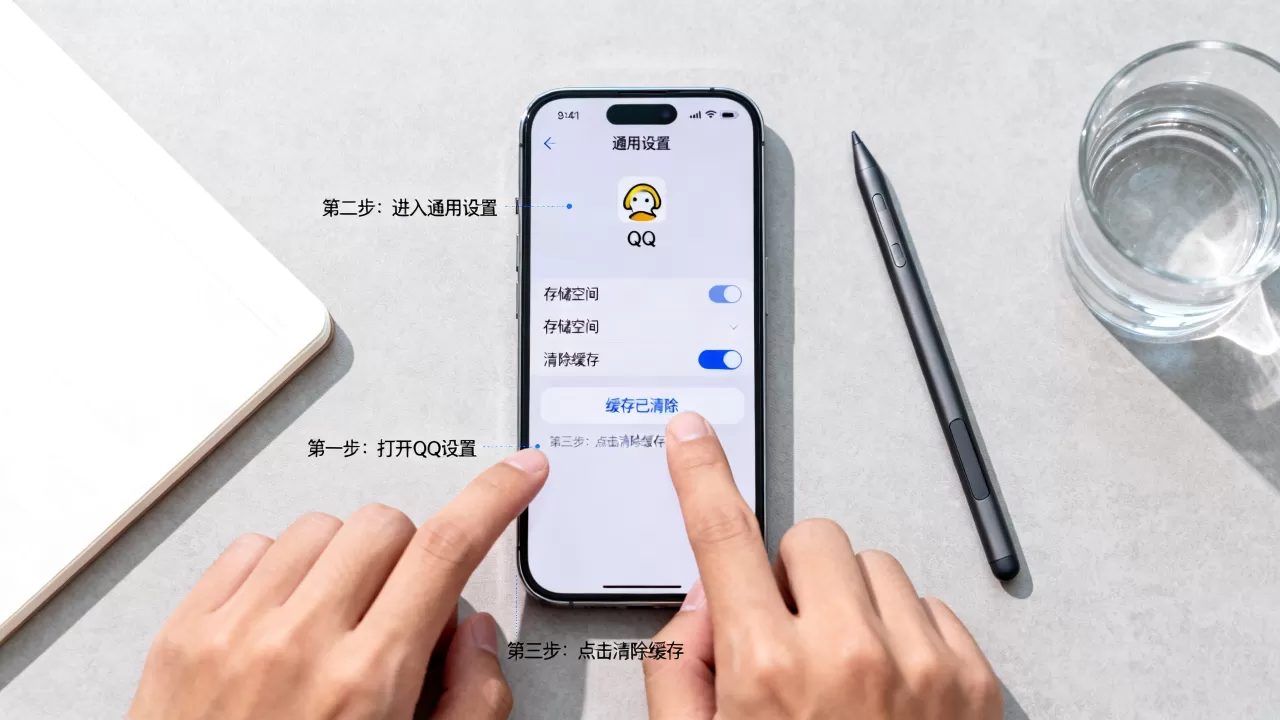 iphone怎么清除qq缓存，iphone清理qq缓存