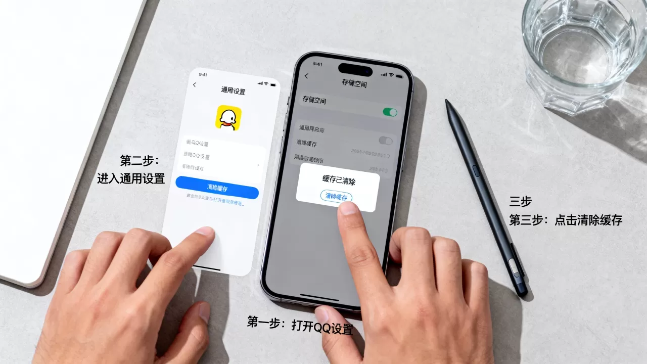 iphone怎么清除qq缓存，iphone清理qq缓存