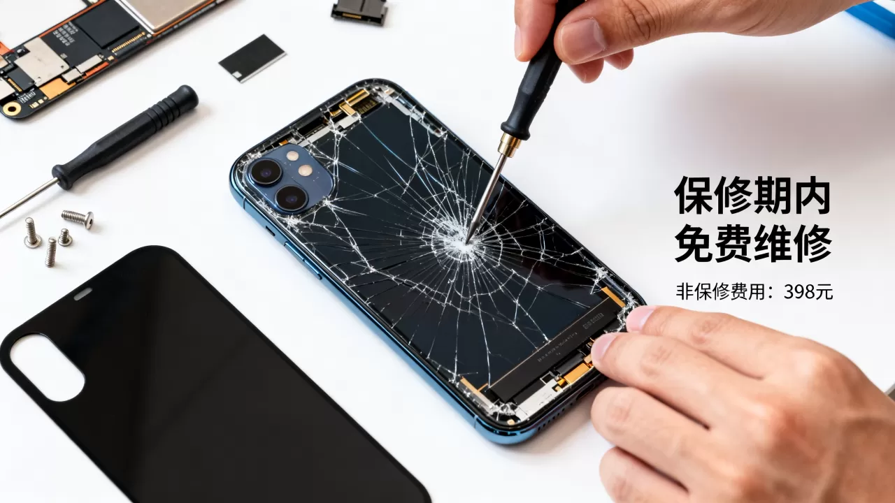 iphone保修期内屏幕碎了怎么修？iphone屏幕维修费用