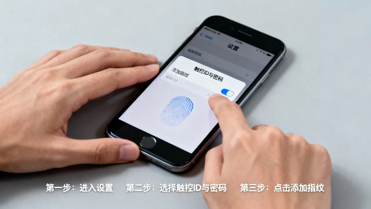iphone如何设置指纹解锁，iphone怎么添加指纹