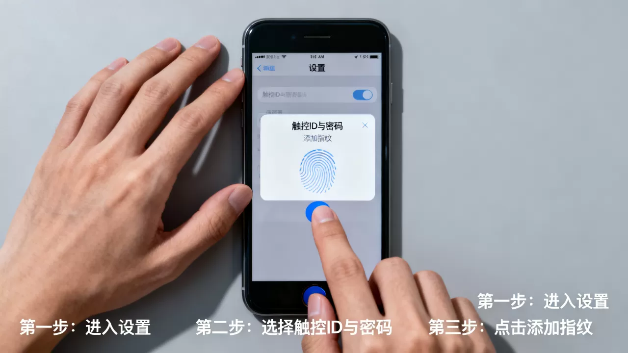 iphone如何设置指纹解锁，iphone怎么添加指纹