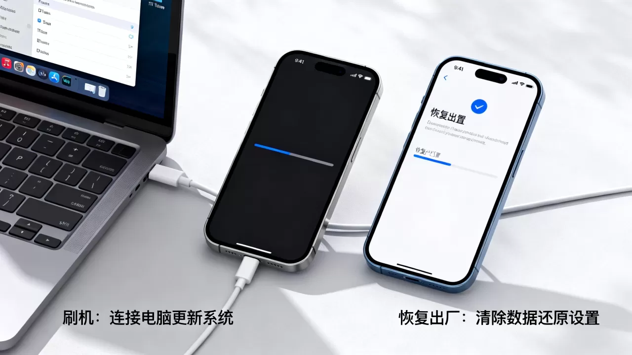 刷机和恢复iphone的区别，iphone刷机与恢复出厂设置有什么区别