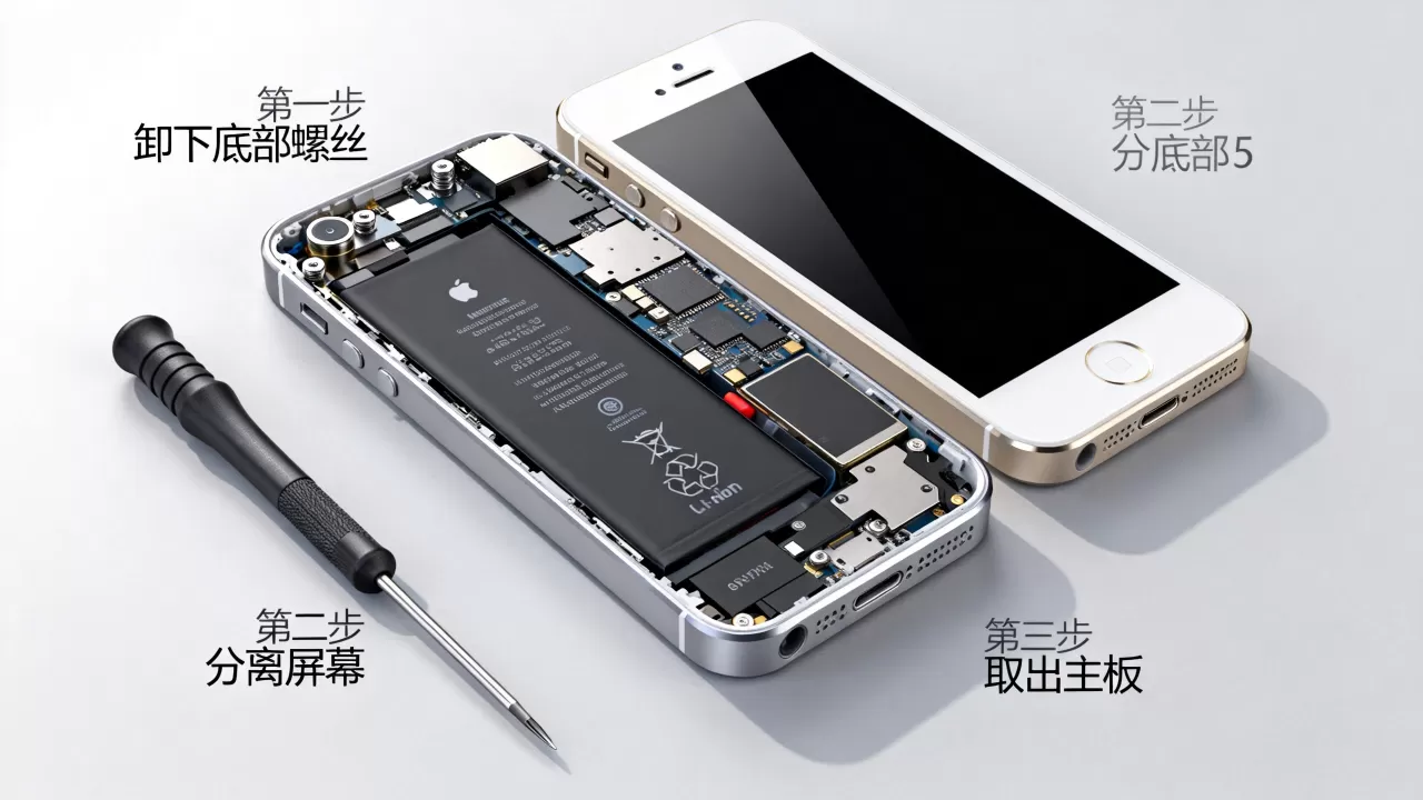 iphone5s拆开,iphone5s拆机教程 iphone5s拆开,iphone5s拆机教程