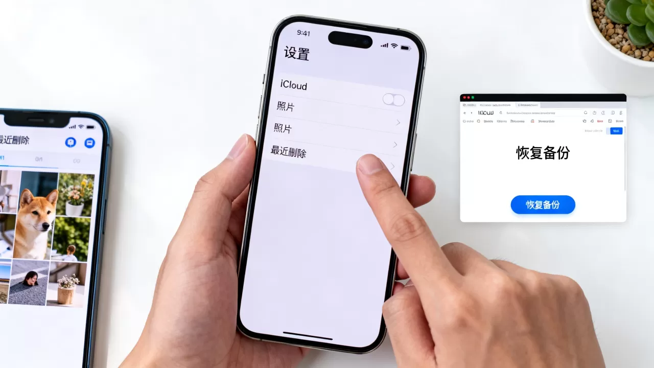 iphone怎么恢复备份照片，苹果手机恢复已删除照片
