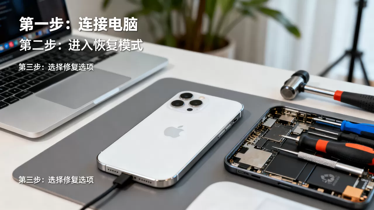 白苹果怎么修复不刷机，白苹果修复教程