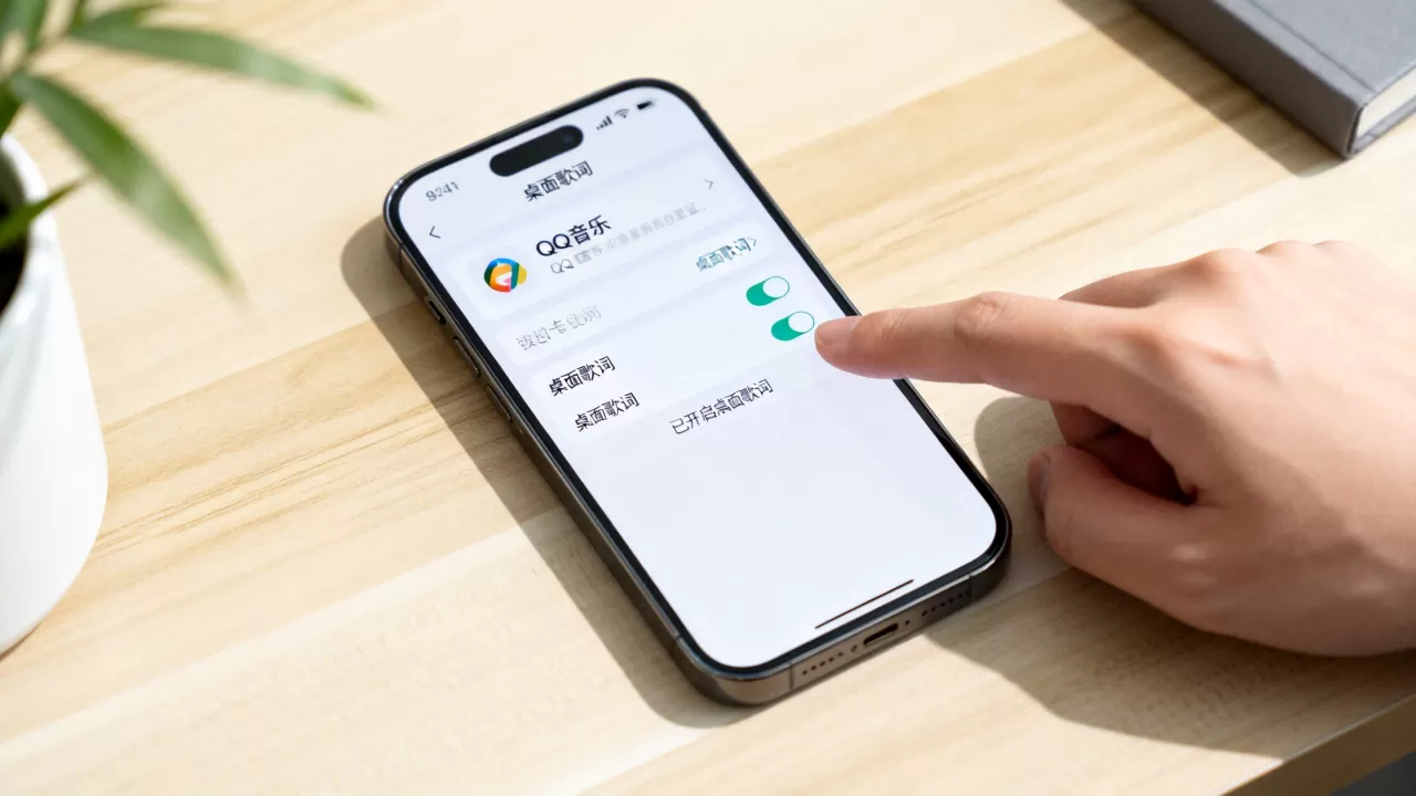 qq音乐桌面歌词iphone怎么用，iphone桌面歌词设置