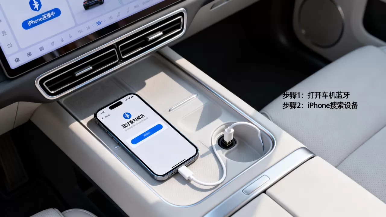 iPhone车机互联怎么设置？苹果iPhone车机互联，iPhone连接车机