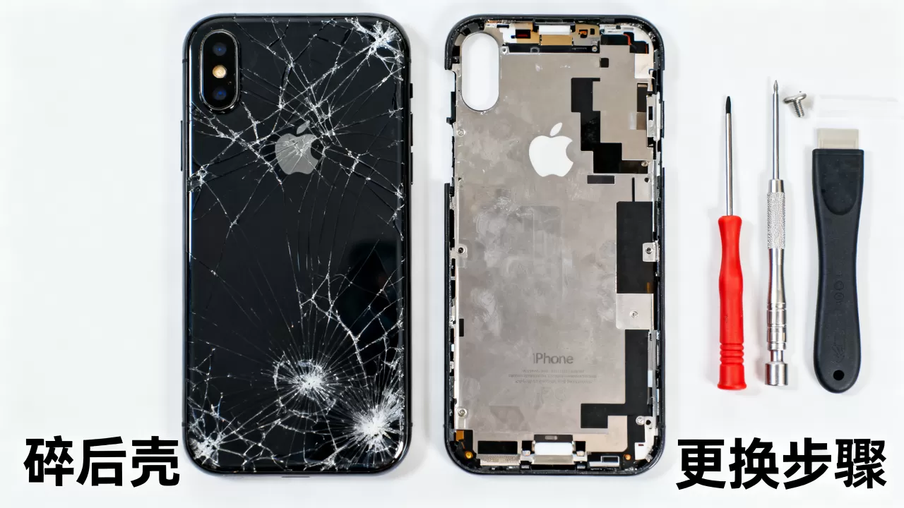 iphone黑色后壳碎了怎么办？iphone手机后盖更换价格