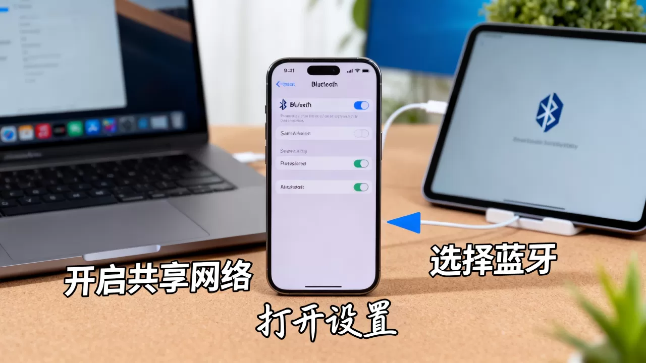 iPhone蓝牙共享网络怎么设置？iPhone蓝牙共享网络