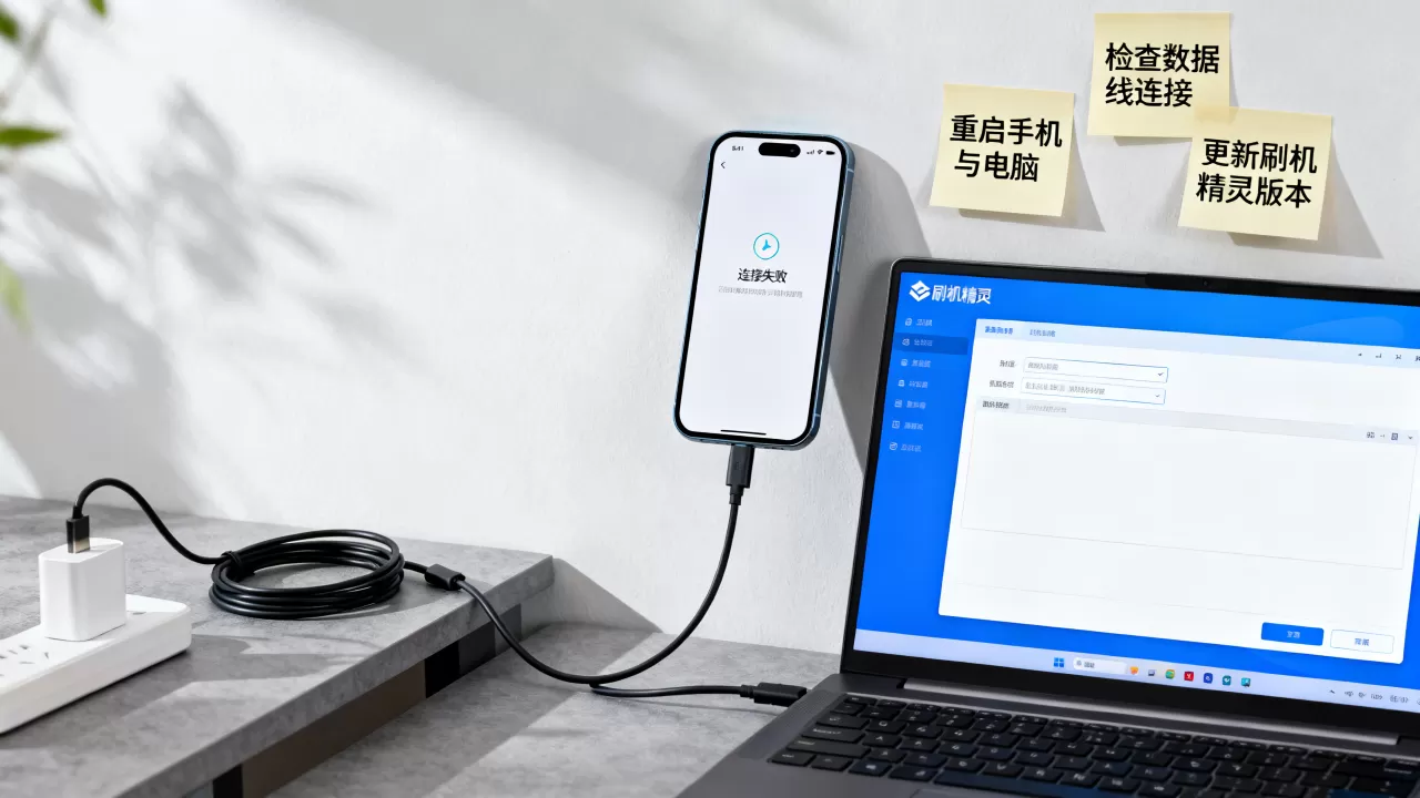 手机无法连接刷机精灵怎么办，刷机精灵连接失败解决方法