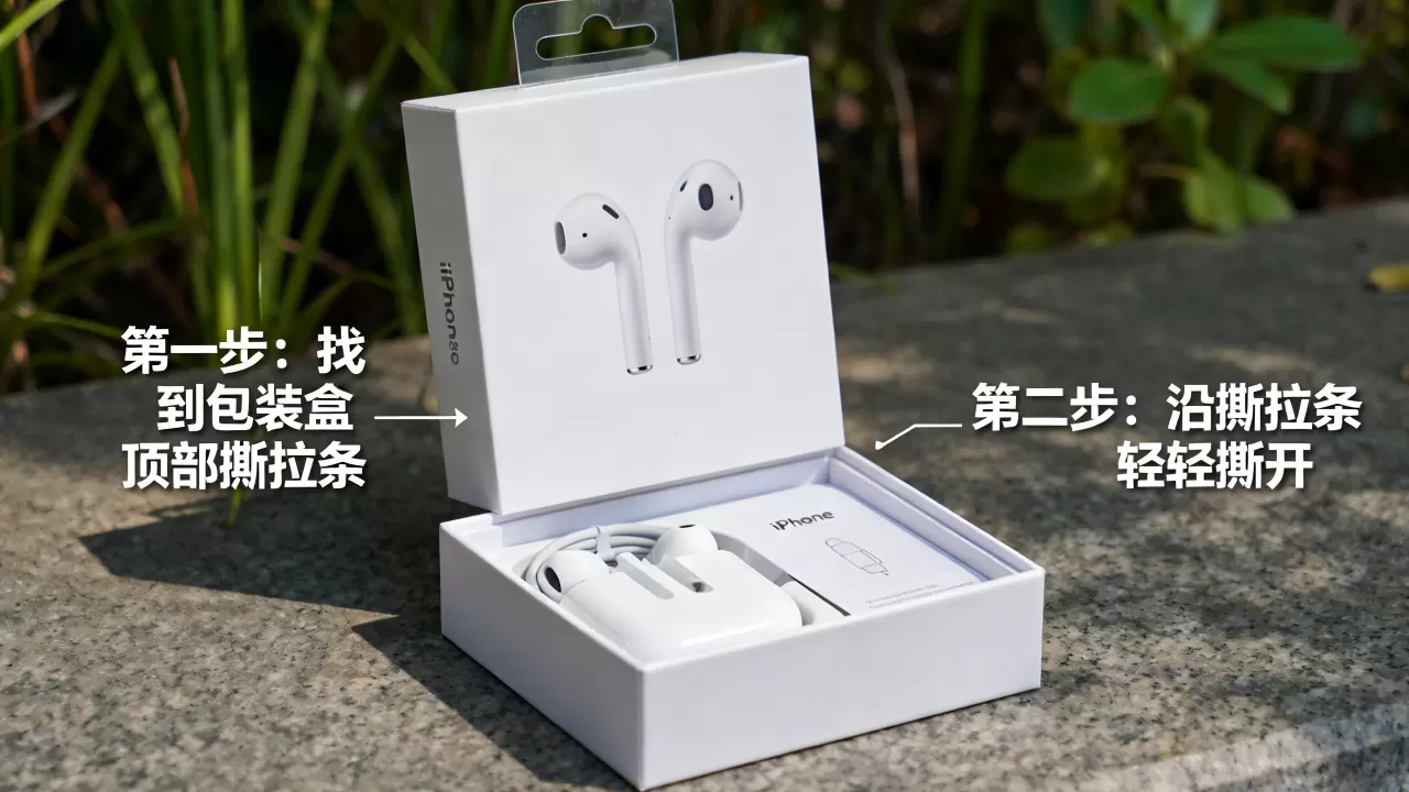 iPhone耳机包装怎么打开,苹果耳机包装盒 iPhone耳机包装怎么打开,苹果耳机包装盒