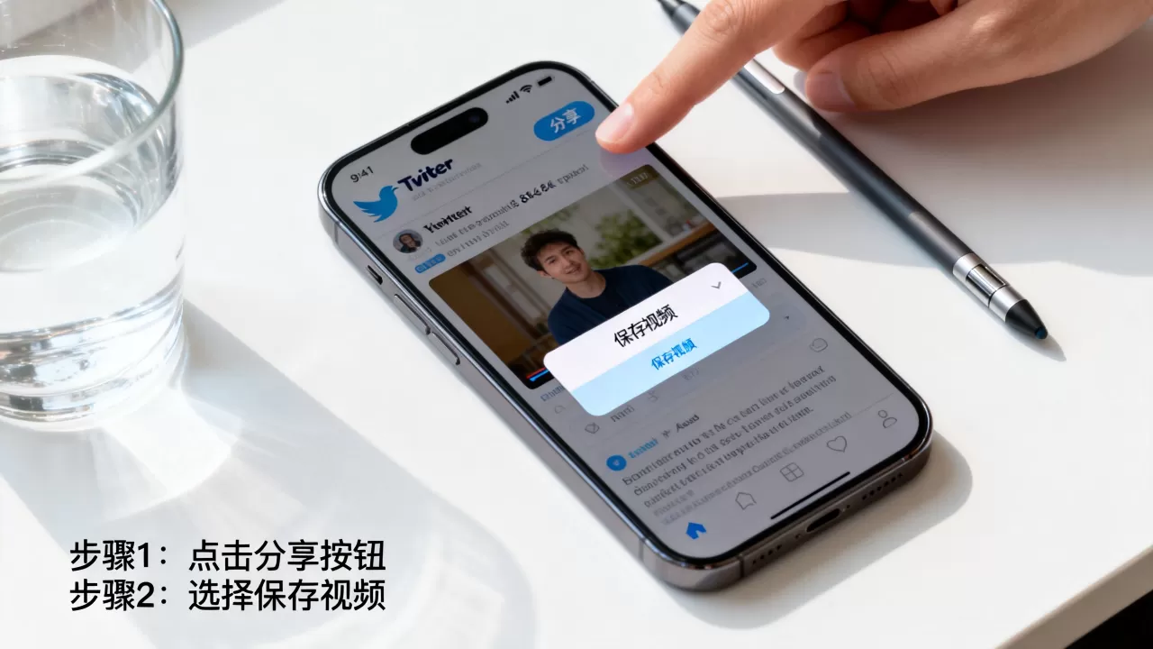 iphone怎么保存twitter视频，iphone保存twitter