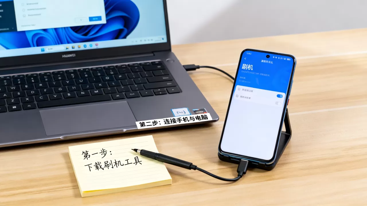 华为手机怎么刷机，华为手机电脑刷机教程
