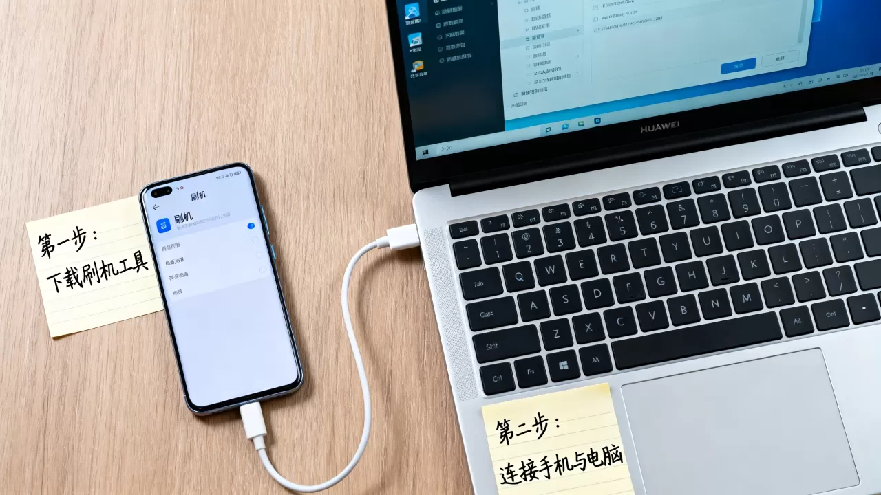 华为手机怎么刷机，华为手机电脑刷机教程