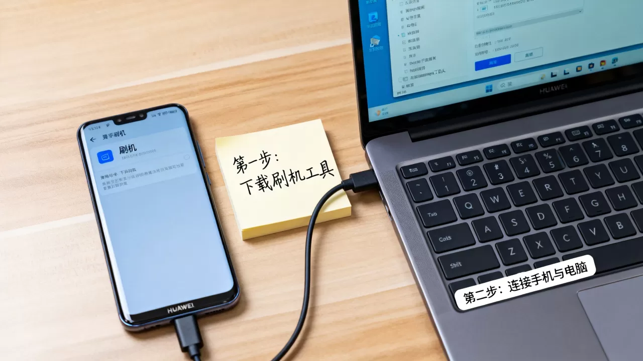 华为手机怎么刷机，华为手机电脑刷机教程