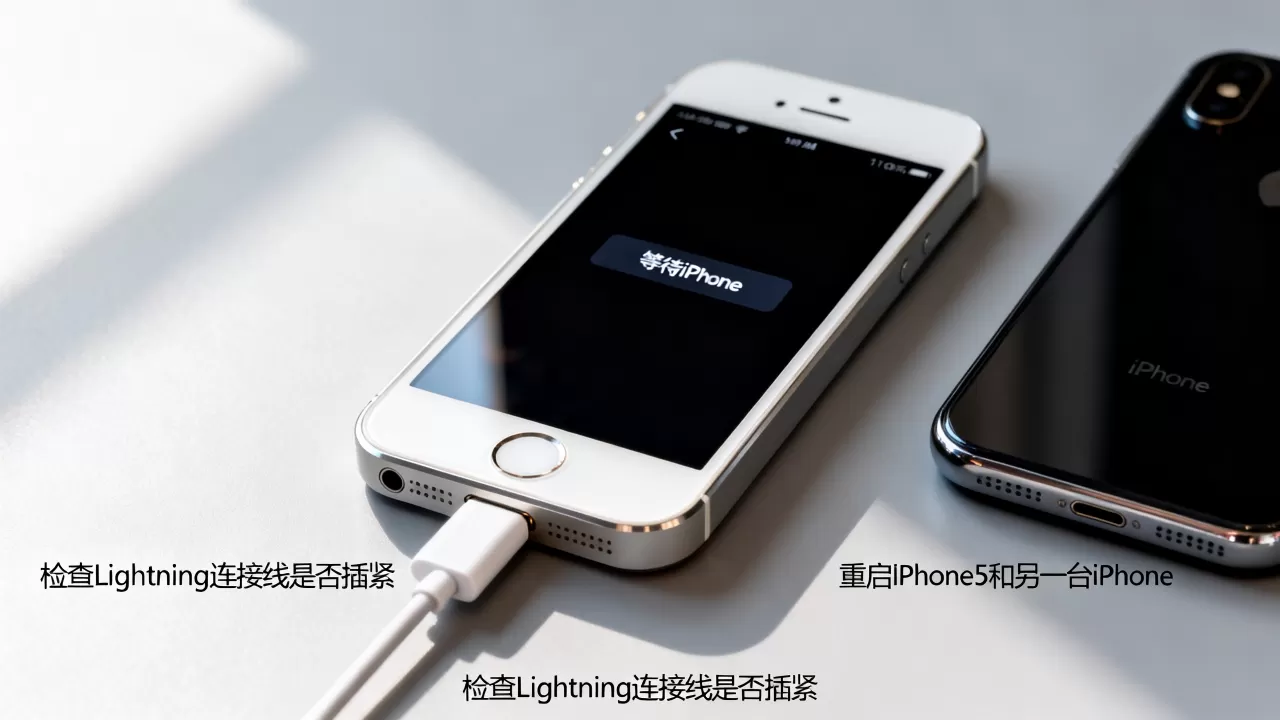 iPhone5正在等待iPhone，iPhone5等待连接怎么解决