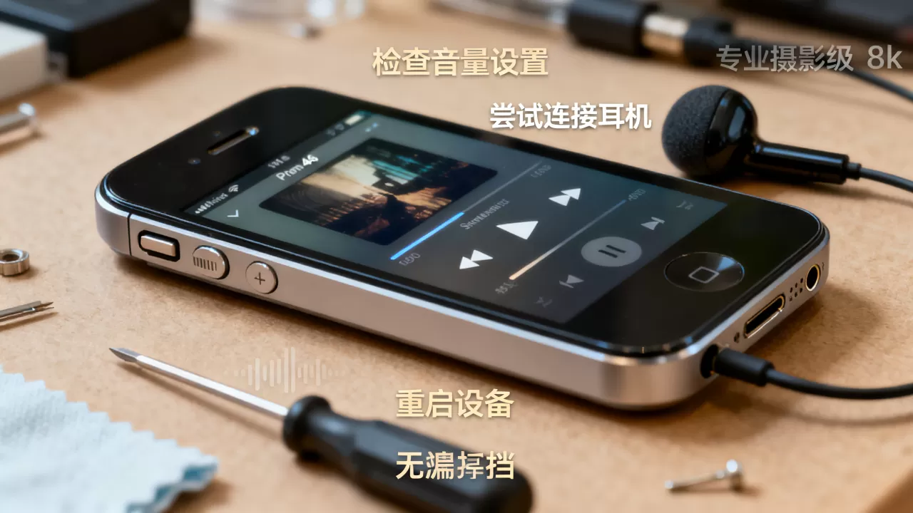 iPhone4s音乐没声音怎么办，iPhone4s音乐没声音