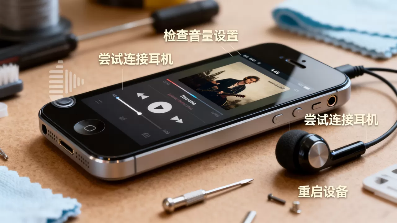 iPhone4s音乐没声音怎么办，iPhone4s音乐没声音