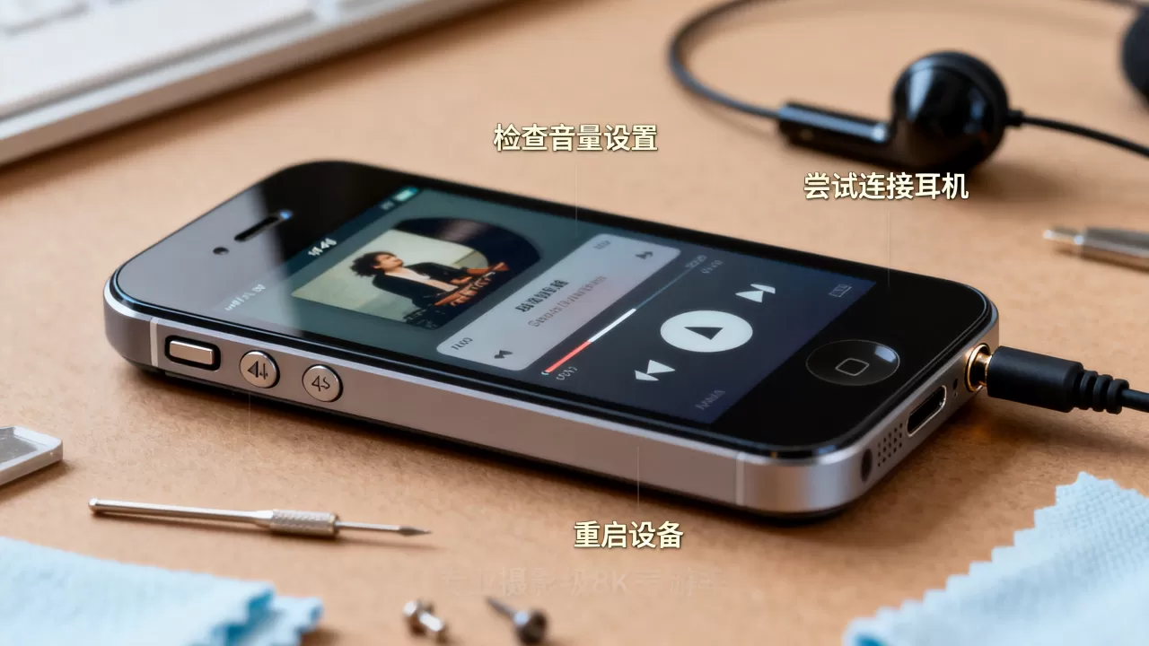 iPhone4s音乐没声音怎么办，iPhone4s音乐没声音