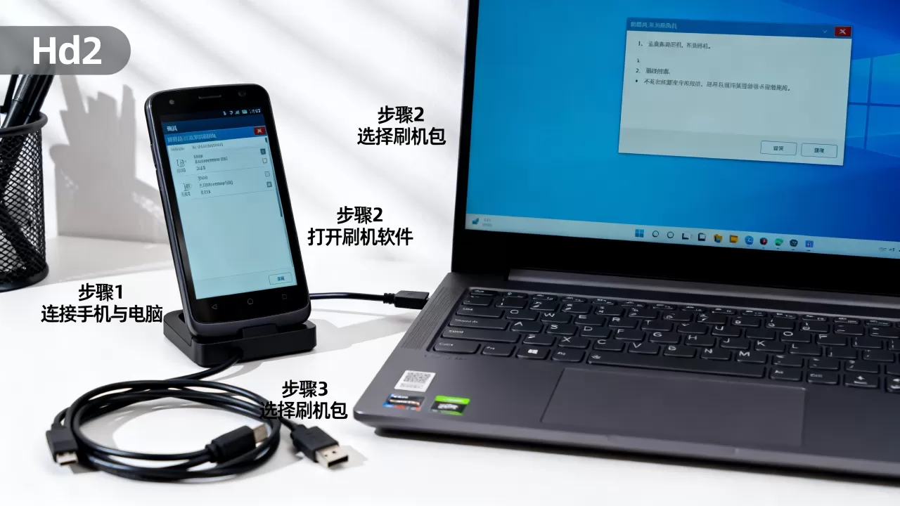hd2刷机软件怎么用，手机刷机工具