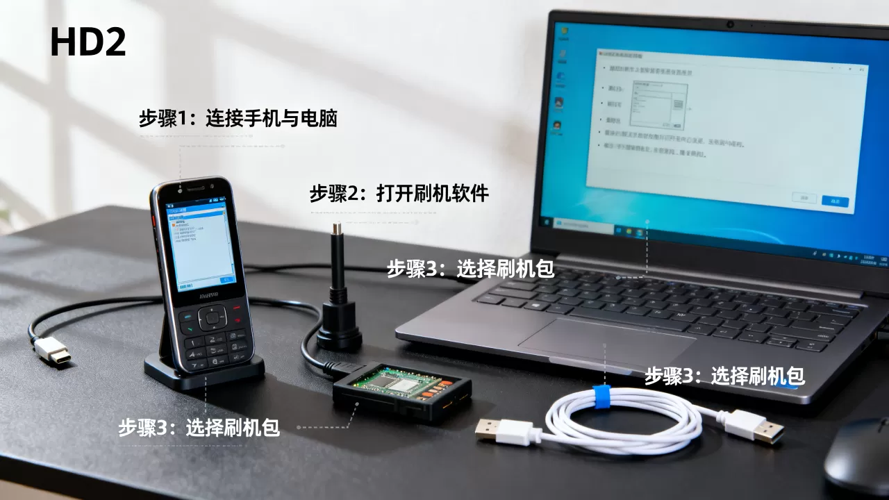 hd2刷机软件怎么用，手机刷机工具
