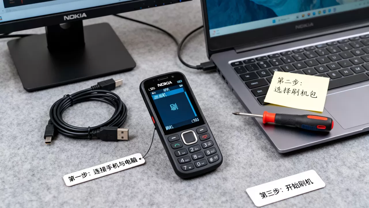 诺基亚c505刷机教程，诺基亚c505刷机