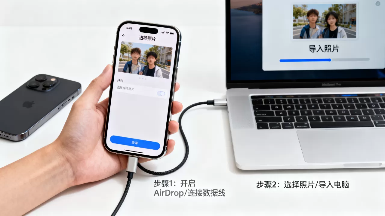 iphone怎么把照片传到手机，iphone传照片到电脑