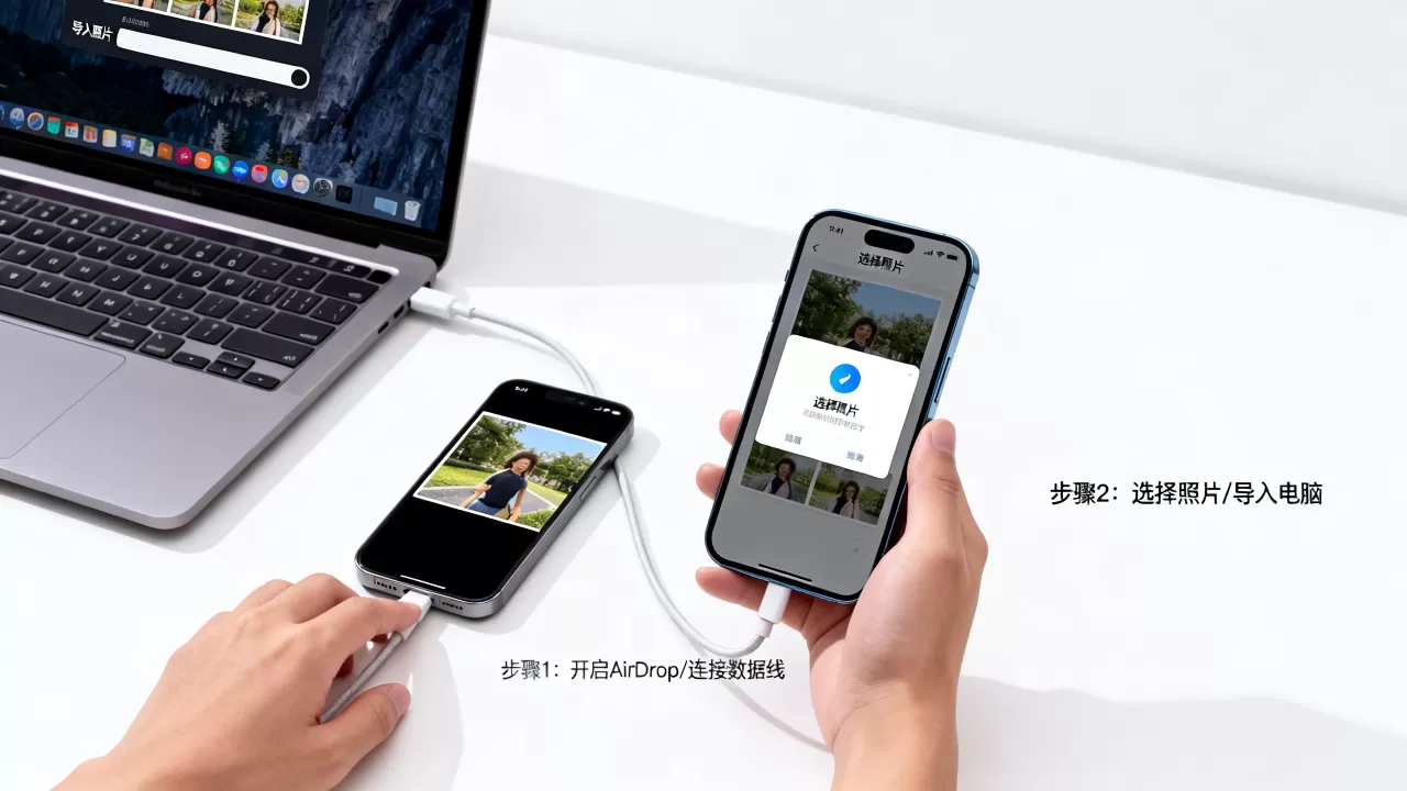 iphone怎么把照片传到手机，iphone传照片到电脑