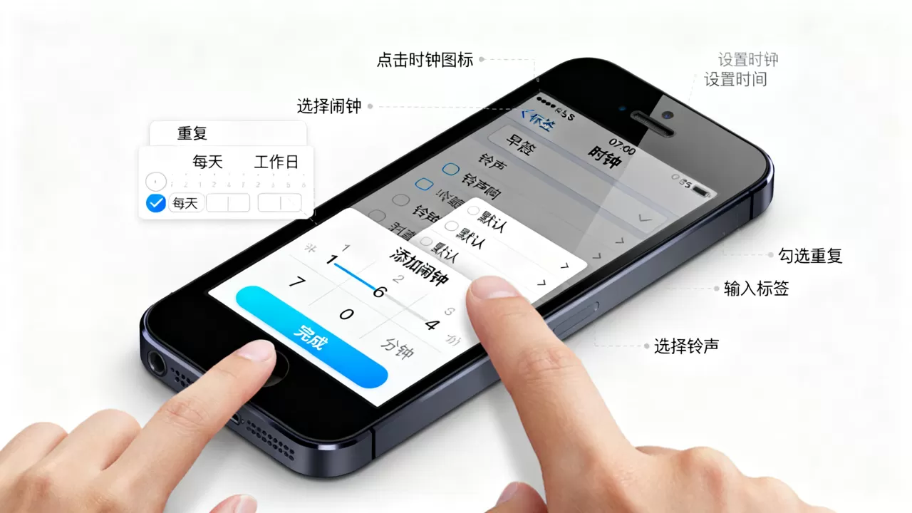 iphone5s闹钟怎么设置?iphone闹钟设置方法 iphone5s闹钟怎么设置?iphone闹钟设置方法