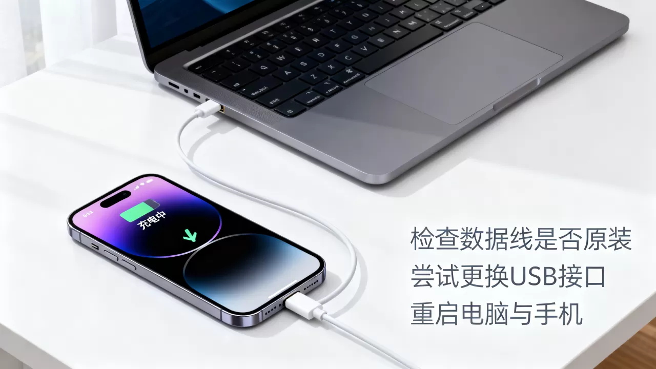 iphone连接电脑只显示充电怎么办，iphone连接电脑只显示充电