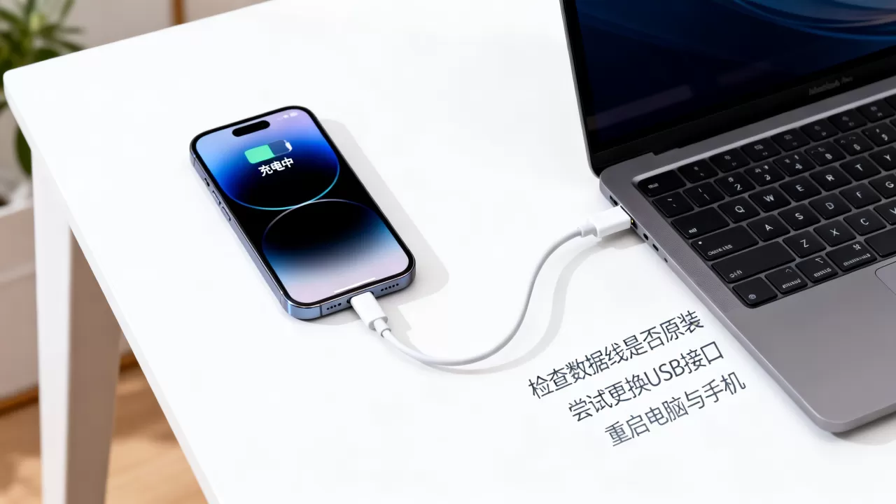iphone连接电脑只显示充电怎么办，iphone连接电脑只显示充电
