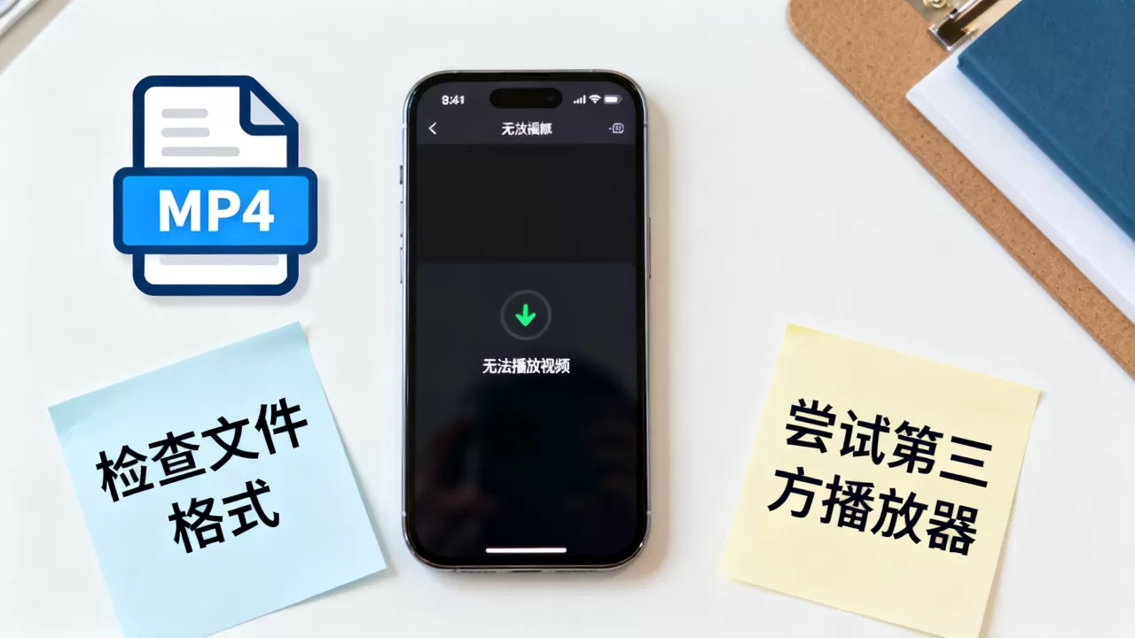 iPhone无法播放MP4视频怎么办？苹果手机MP4格式不兼容解决方法