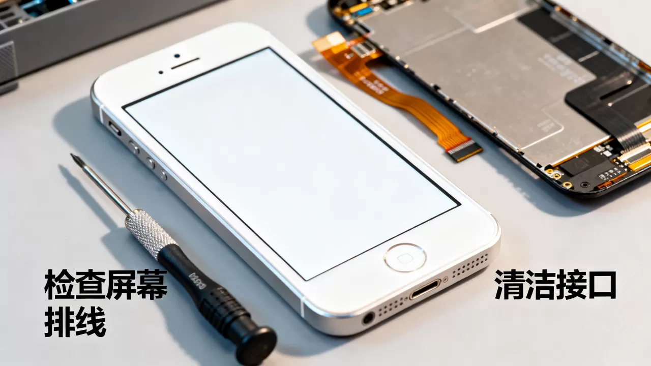 iphone5c白色屏幕怎么解决？iphone5c屏幕变白修复