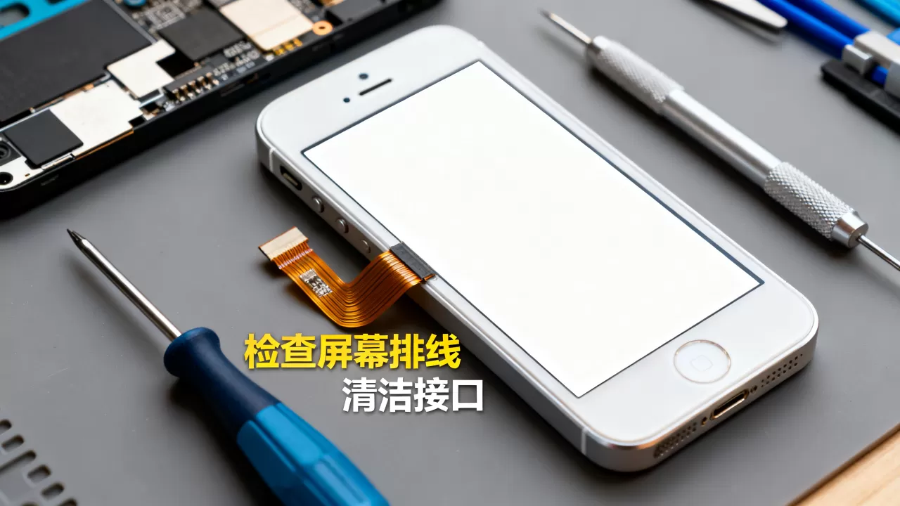 iphone5c白色屏幕怎么解决？iphone5c屏幕变白修复