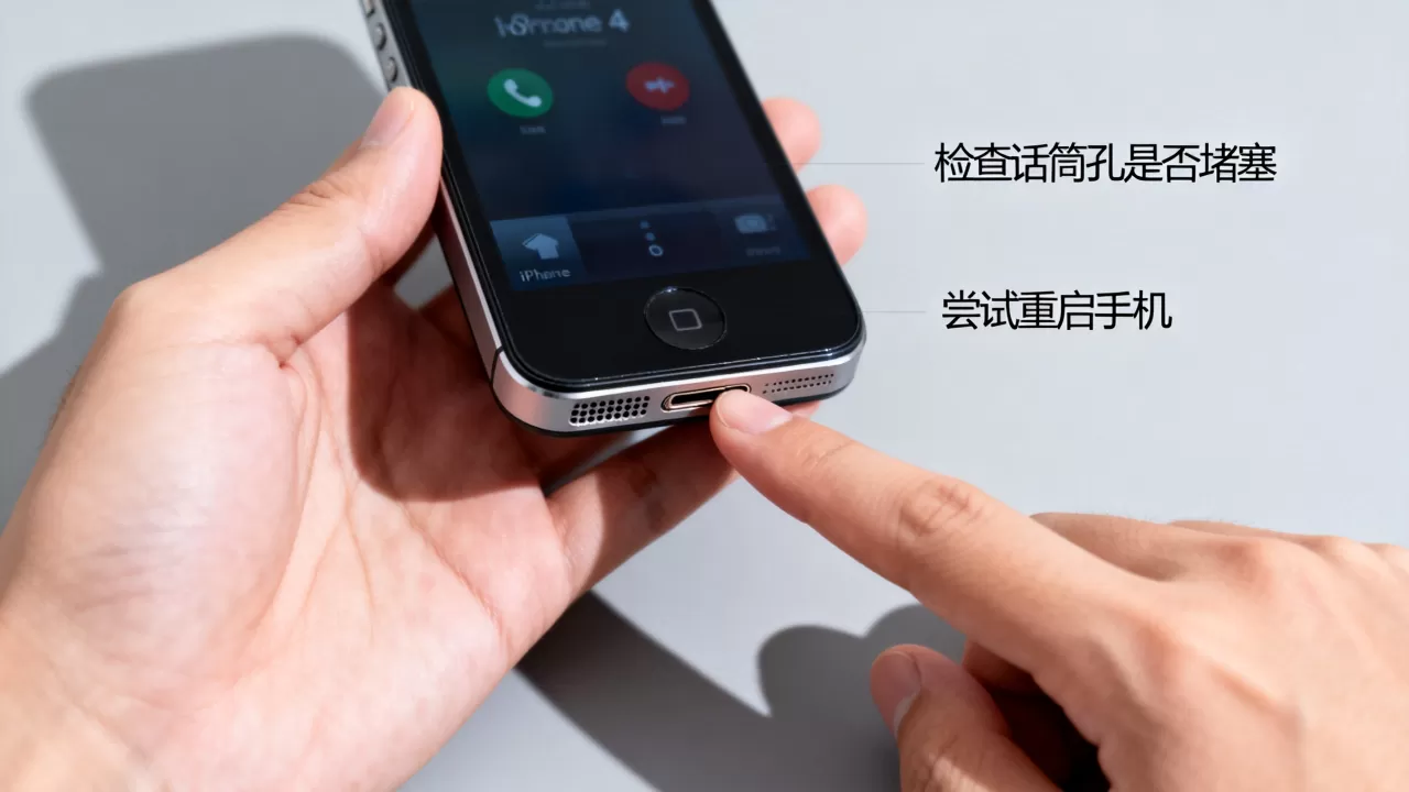 iphone4话筒没声音怎么办，iphone4话筒故障
