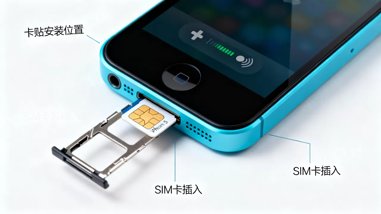 iphone5c内置卡贴能用吗，iphone5c卡贴机