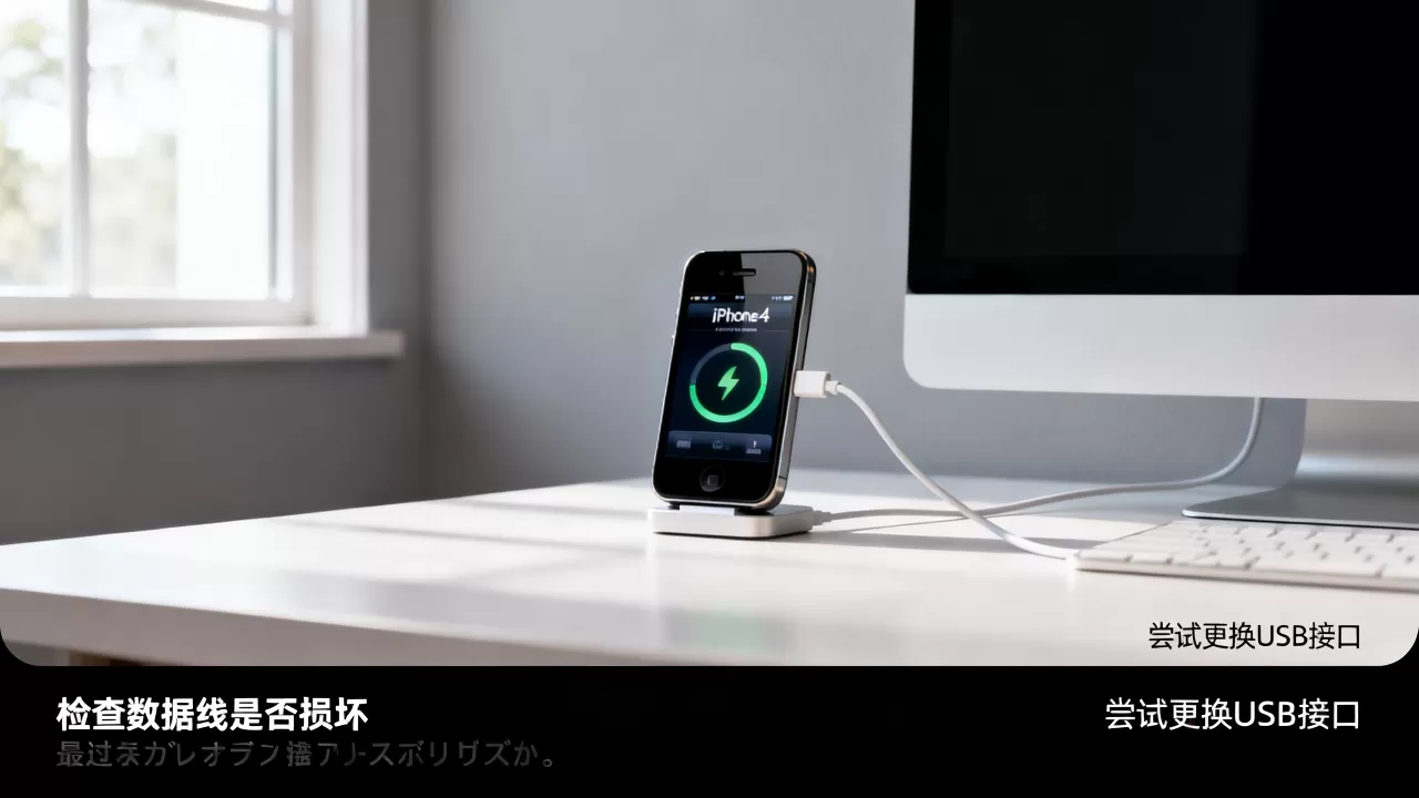 iphone4电脑无法识别怎么办，iphone4连接电脑没反应