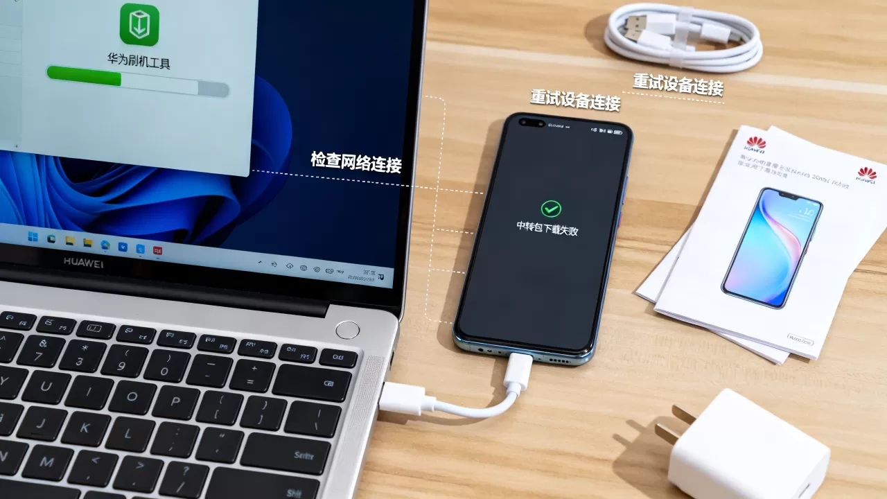 华为刷机中转包下载失败怎么办，华为刷机工具
