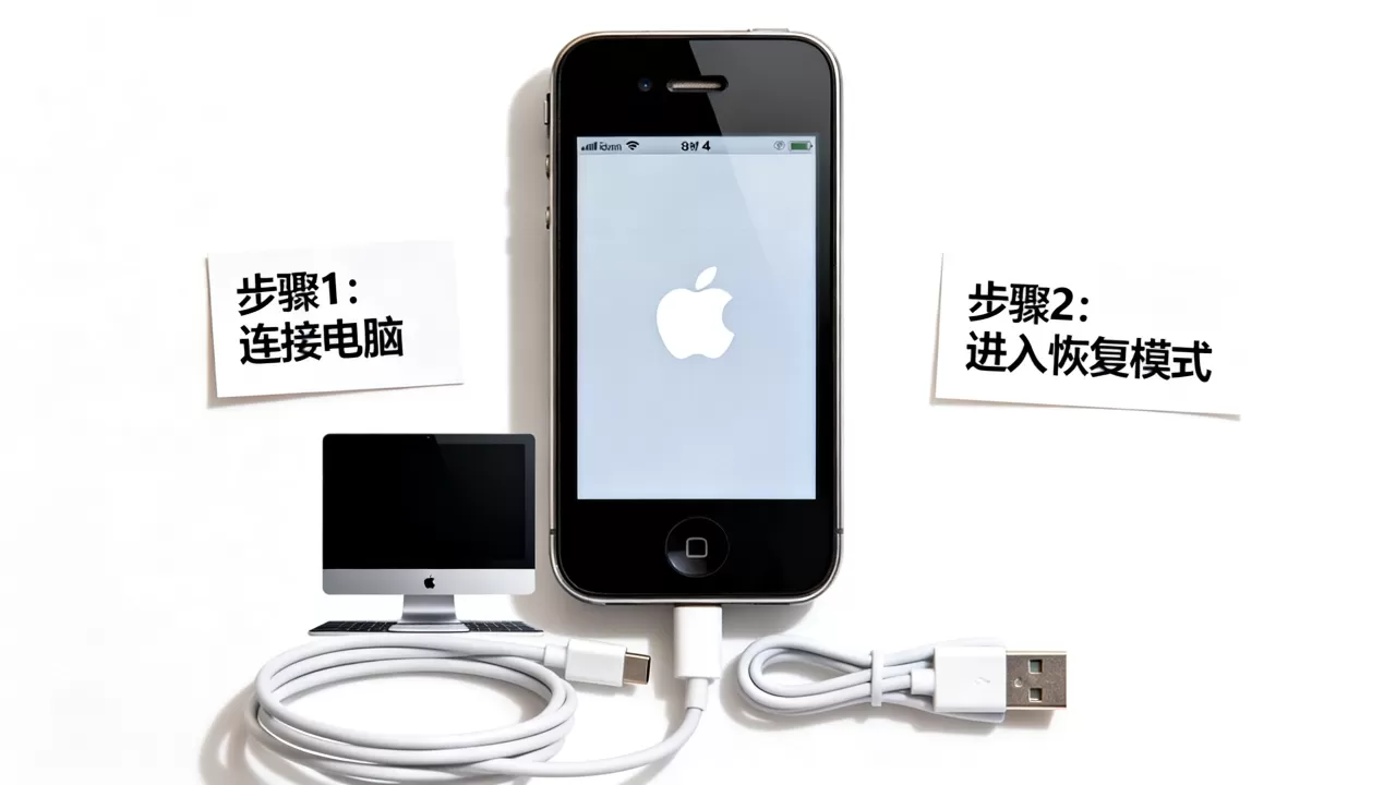 iphone4白苹果重启怎么办，iphone4白苹果重启解决方法