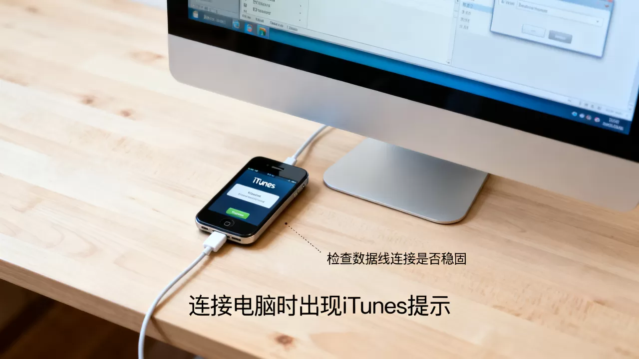 iphone4s出现itunes怎么办，iphone4s连电脑提示itunes