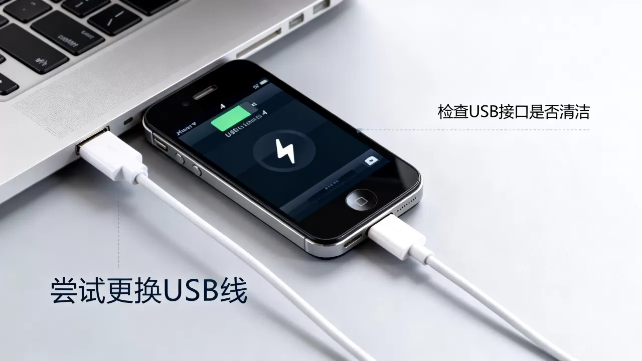 iphone4无法识别USB怎么办？iPhone4连电脑没反应